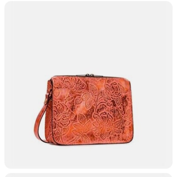 Patricia Nash Bags Patricia Nash Nazaire Metallic Coral Crossbody